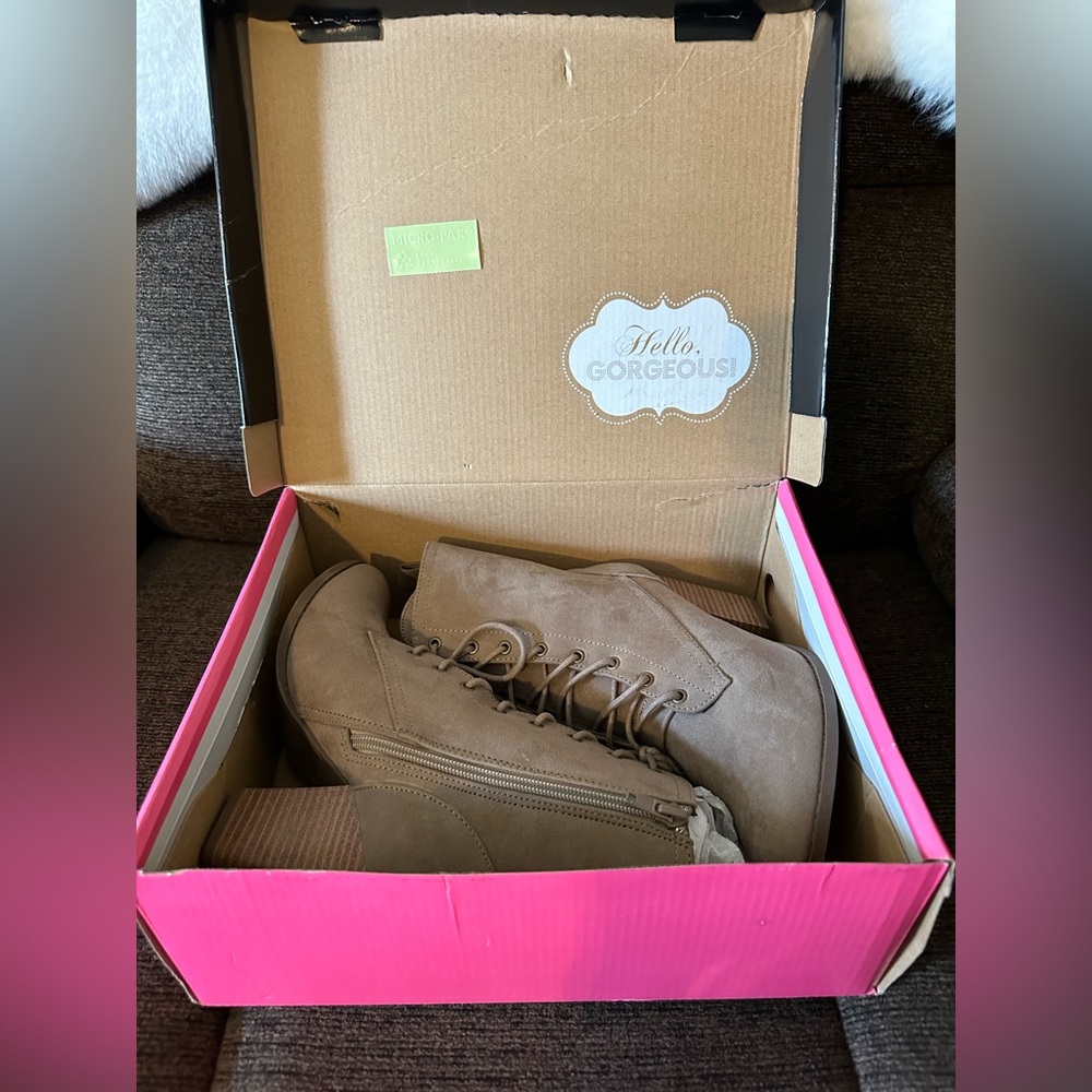 Taupe suede Charlotte Russe boots